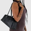 Baggu Recycled Leather Bowler Bag - Black^ Bags