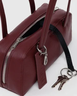 Baggu Recycled Leather Bowler Bag - Mahogany^ Bags