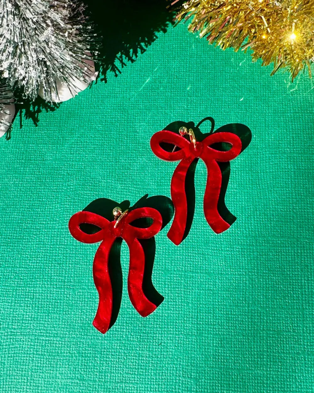 Not Picasso Red Bows Earrings^ Jewelry