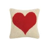 Peking Handicraft Red Heart Hook Pillow^ Home + Décor