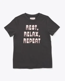 ban.do Rest, Relax, Repeat Tee - Vintage Black^ Tees + Sweatshirts