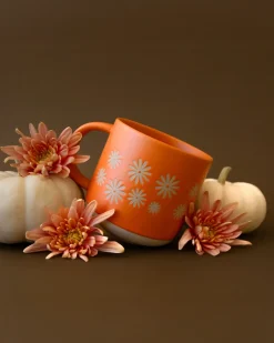 Sunshine Studios Retro Ceramic Mug - Pinwheel Flowers^ Kitchen + Bar