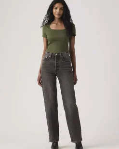 Levi's Ribcage Full Length Jeans - Automate Me^ Bottoms