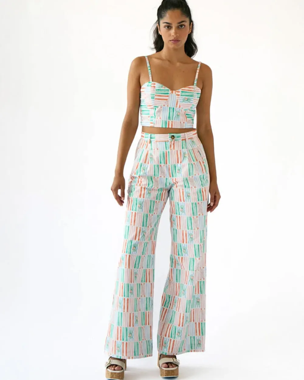 Rachel Antonoff Rose Pants - Beach Chairs^ Bottoms