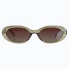 Jaxy Eyewear Scarlet Vintage Polarized Oval Cat-Eye Sunglasses - Green^ Sunglasses