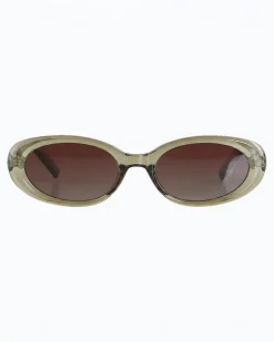 Jaxy Eyewear Scarlet Vintage Polarized Oval Cat-Eye Sunglasses - Green^ Hats + Hair