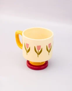 ban.do Short Ceramic Mug - Tulips^ Kitchen + Bar