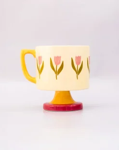 ban.do Short Ceramic Mug - Tulips^ Kitchen + Bar