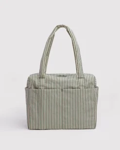 Baggu Small Cloud Carry-On Bag - Sage Stripe^ Bags