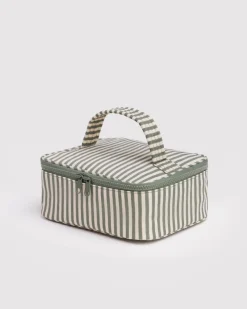 Baggu Small Cosmetic Case - Sage Stripe^ Travel Accessories|Bags