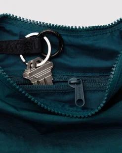 Baggu Small Nylon Crescent Bag w/ Key Leash - Deep Sea^ Bags