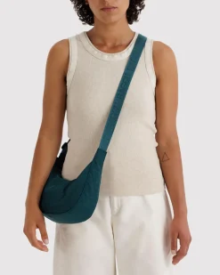 Baggu Small Nylon Crescent Bag w/ Key Leash - Deep Sea^ Bags