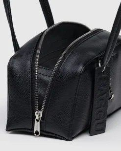 Baggu Small Recycled Leather Bowler Bag - Black^ Bags