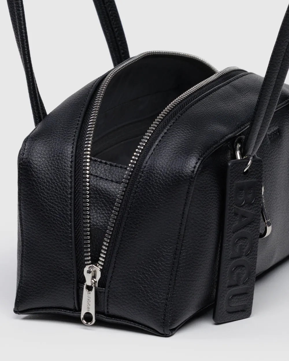Baggu Small Recycled Leather Bowler Bag - Black^ Bags