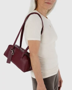 Baggu Small Recycled Leather Bowler Bag - Mahogany^ Bags