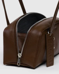Baggu Small Recycled Leather Bowler Bag - Brown^ Bags