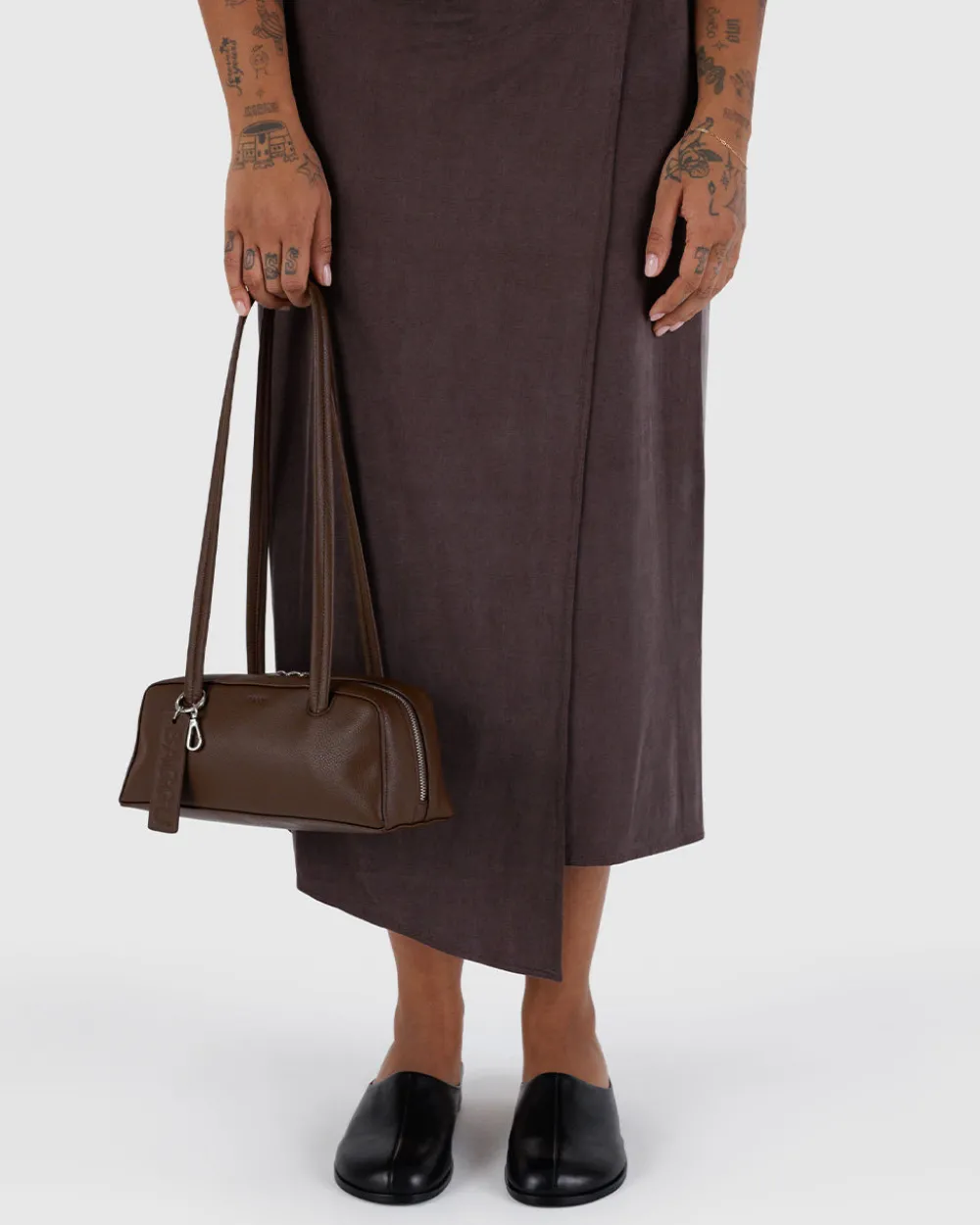 Baggu Small Recycled Leather Bowler Bag - Brown^ Bags
