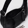 Baggu Small Recycled Leather Crescent Bag - Black^ Bags