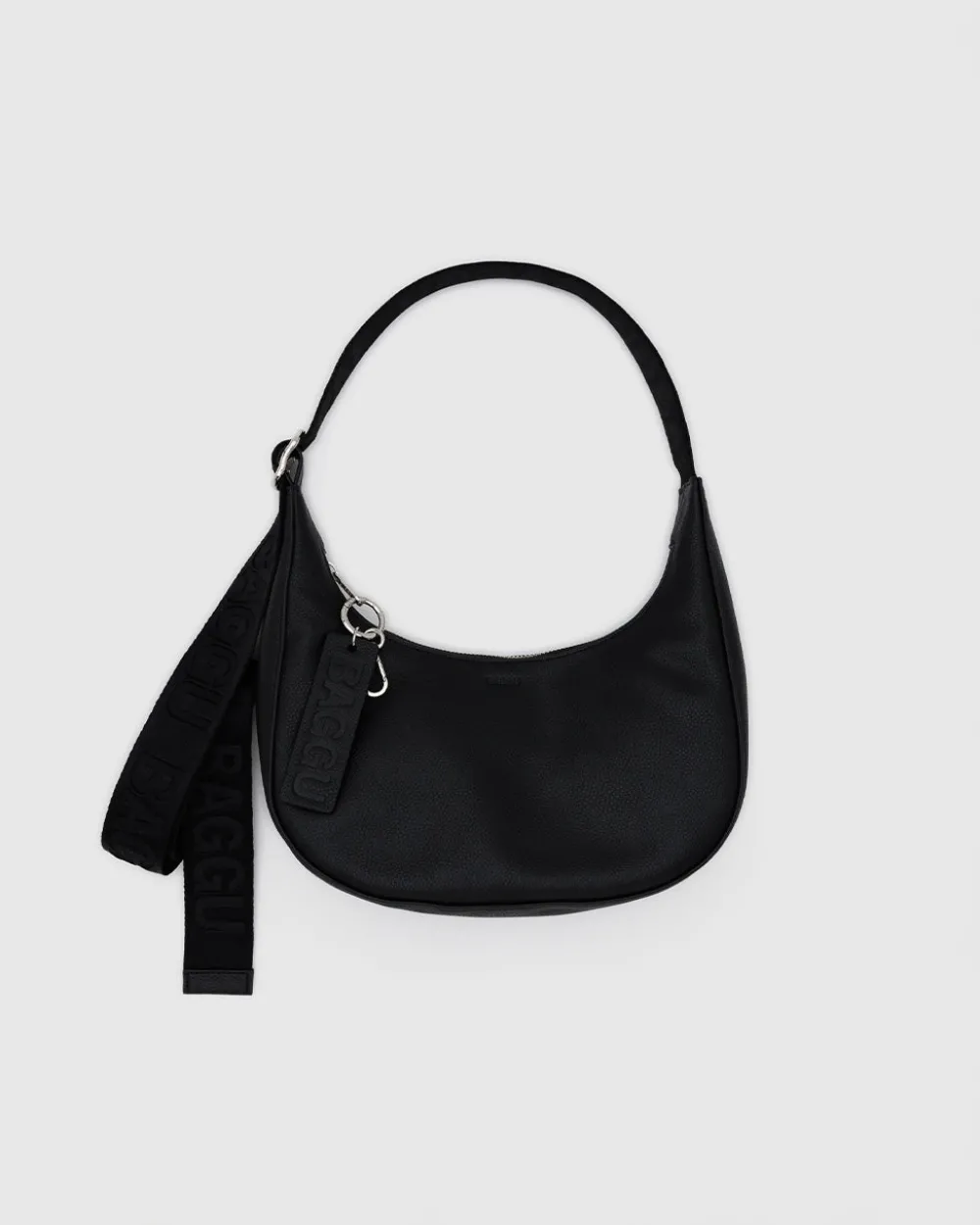 Baggu Small Recycled Leather Crescent Bag - Black^ Bags