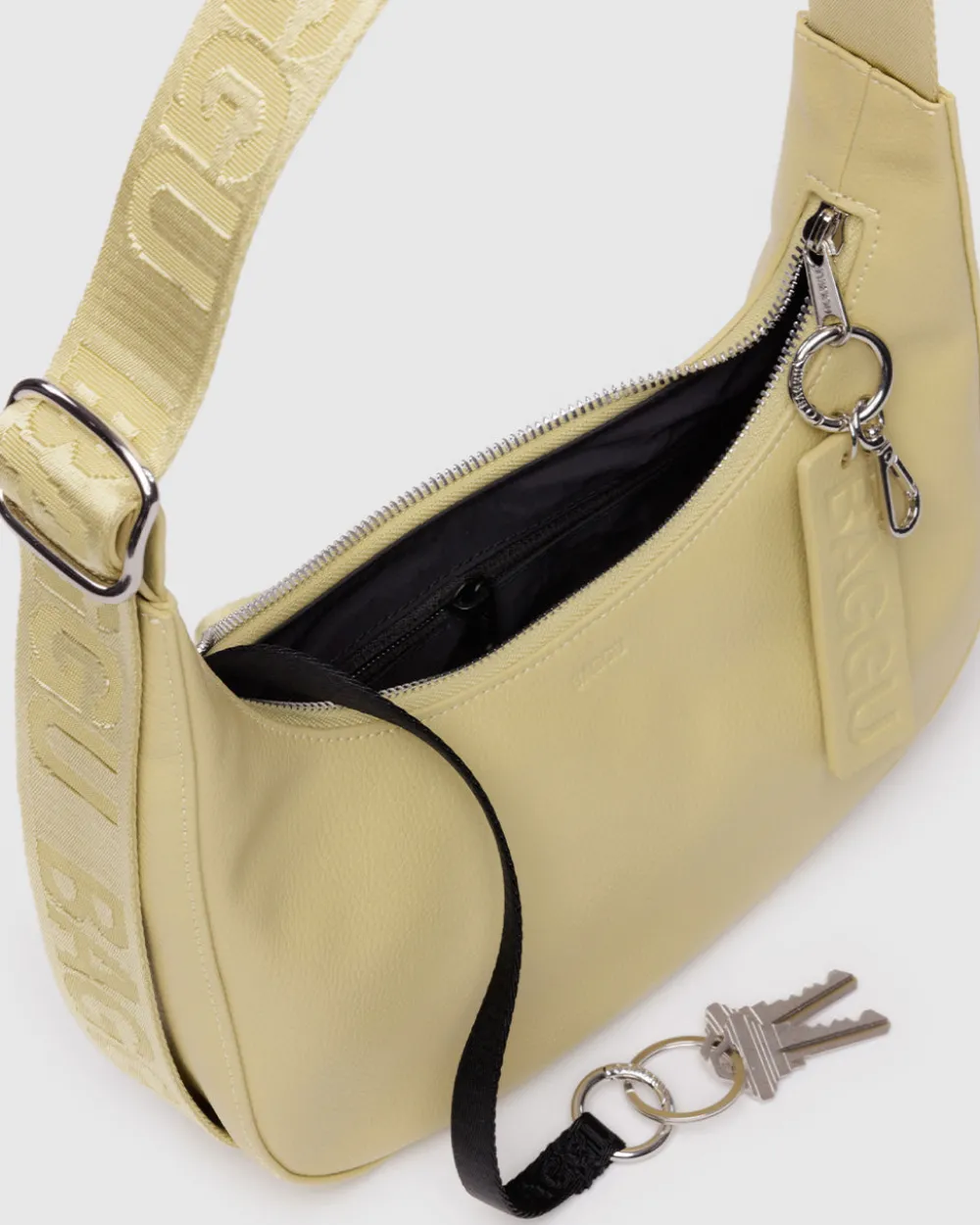 Baggu Small Recycled Leather Crescent Bag - Straw^ Bags