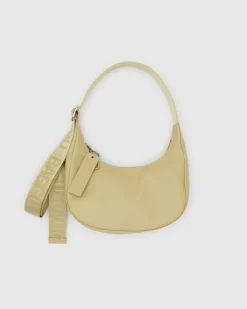 Baggu Small Recycled Leather Crescent Bag - Straw^ Bags