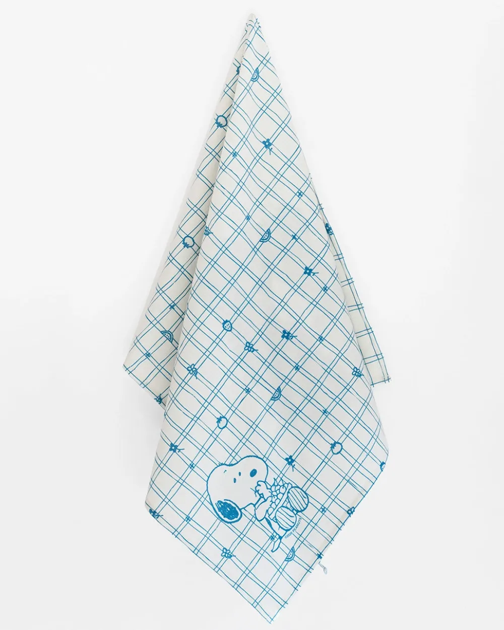 Three Potato Four Snoopy Cherry Basket Tea Towel - Blue^ Kitchen + Bar