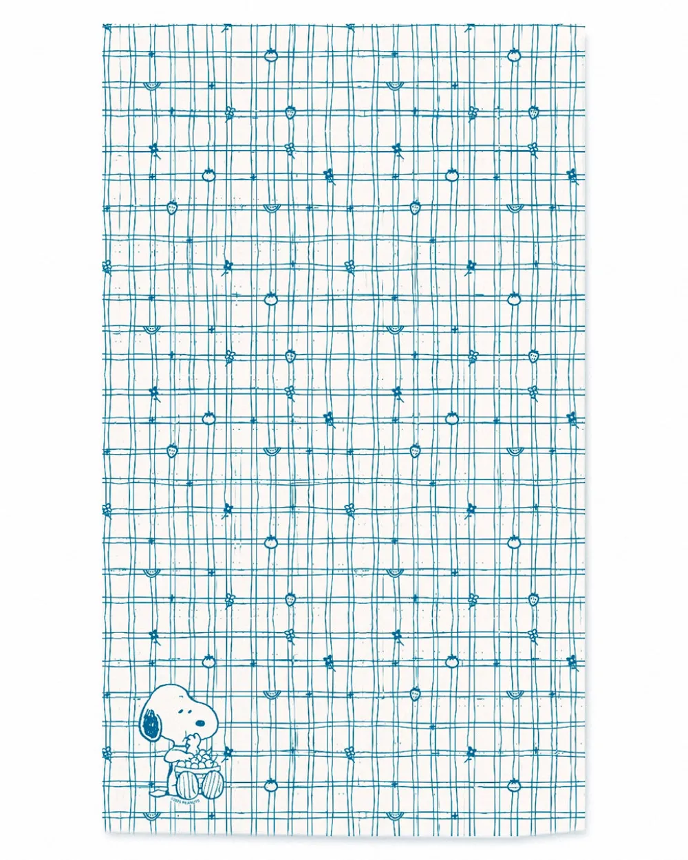 Three Potato Four Snoopy Cherry Basket Tea Towel - Blue^ Kitchen + Bar