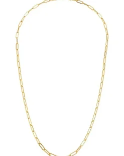 HoopLa Style Stainless Steel Paper Clip Necklace - Gold^ Jewelry