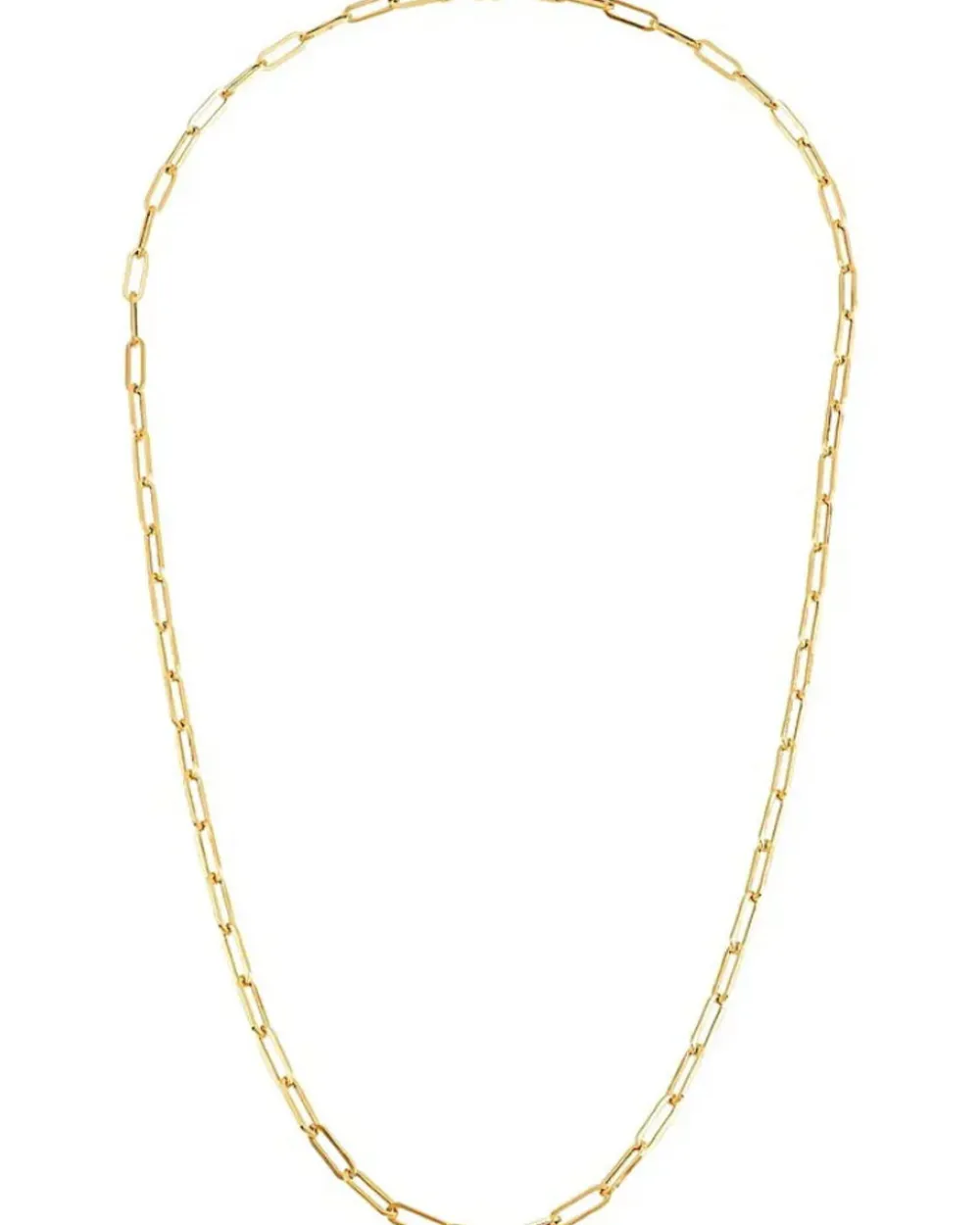 HoopLa Style Stainless Steel Paper Clip Necklace - Gold^ Jewelry