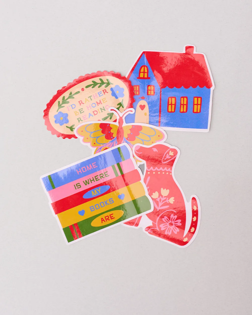 ban.do Stick with It! Big Vinyl Stickers - I'd Rather Be Home Reading^ Stickers + Tape