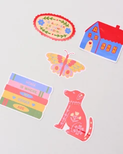 ban.do Stick with It! Big Vinyl Stickers - I'd Rather Be Home Reading^ Stickers + Tape