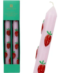 Talking Tables USA Strawberry Lilac Dinner Candles - Set of 2^ Candles + Home Fragrance