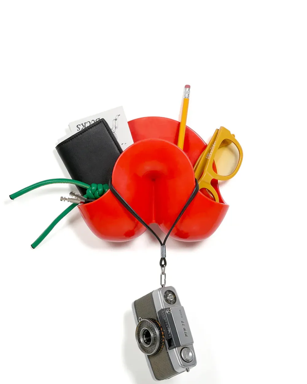 Heller Swell Mini Wall Organizer - Red Orange^ Home + Décor