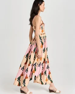Farm Rio The Kiss Multicolor Sleeveless Midi Dress^ Dresses + Jumpsuits