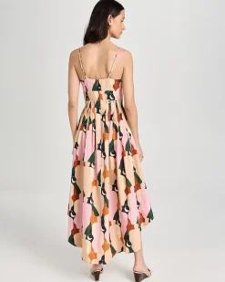 Farm Rio The Kiss Multicolor Sleeveless Midi Dress^ Dresses + Jumpsuits