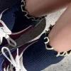 Le Bon Shoppe The Petite Ruffled Modal Socks - Navy + Butter^ Socks + Slippers