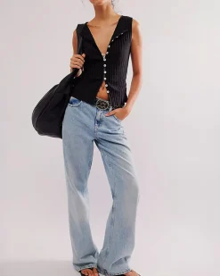 Free People Tilly Vest - Black^ Tops