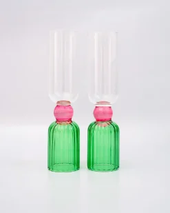 ban.do Tipsy Turvy Bar Glass Set - Green^ Kitchen + Bar