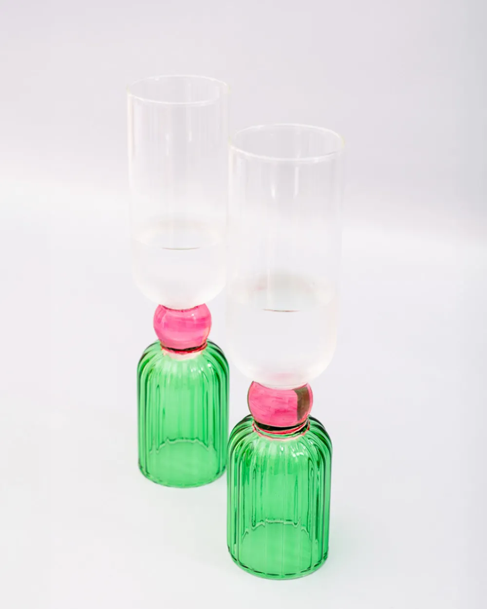 ban.do Tipsy Turvy Bar Glass Set - Green^ Kitchen + Bar