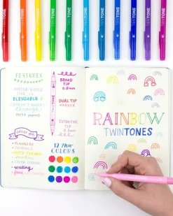 Tombow Twintone Marker Set: Rainbow^ Writing Supplies