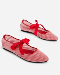 Intentionally Blank Valley Mesh Ballet Flat - Cherry^ Shoes
