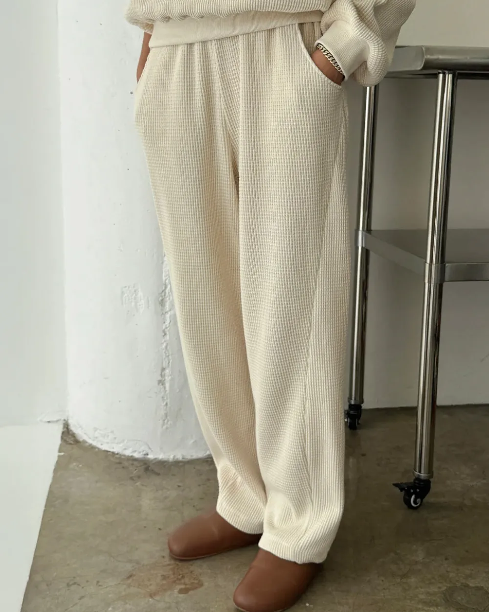 Le Bon Shoppe Waffle Lo Pants - Naturel^ Bottoms