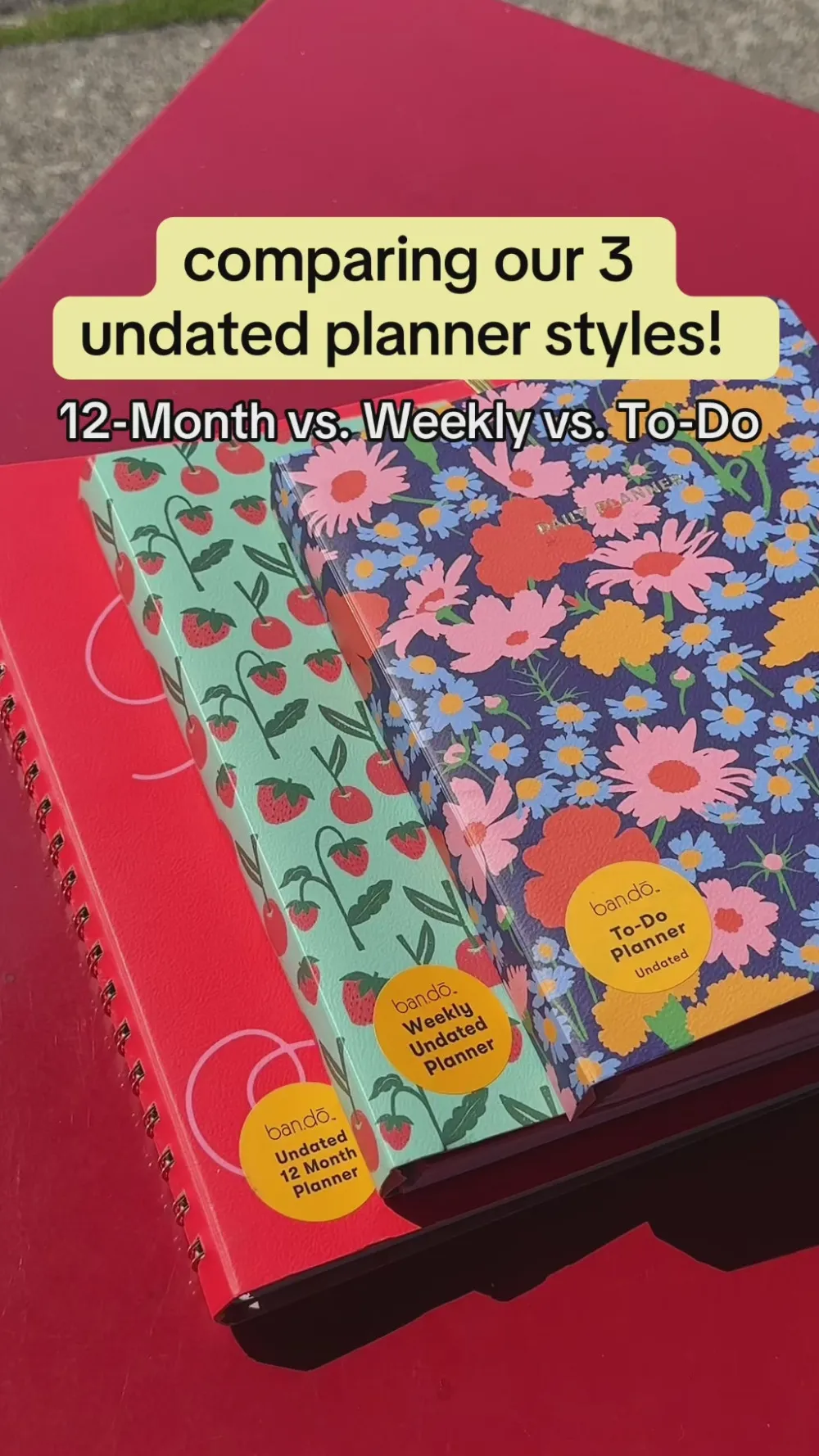 ban.do Weekly Undated Planner - Cherries and Strawberries^ Planners + Calendars
