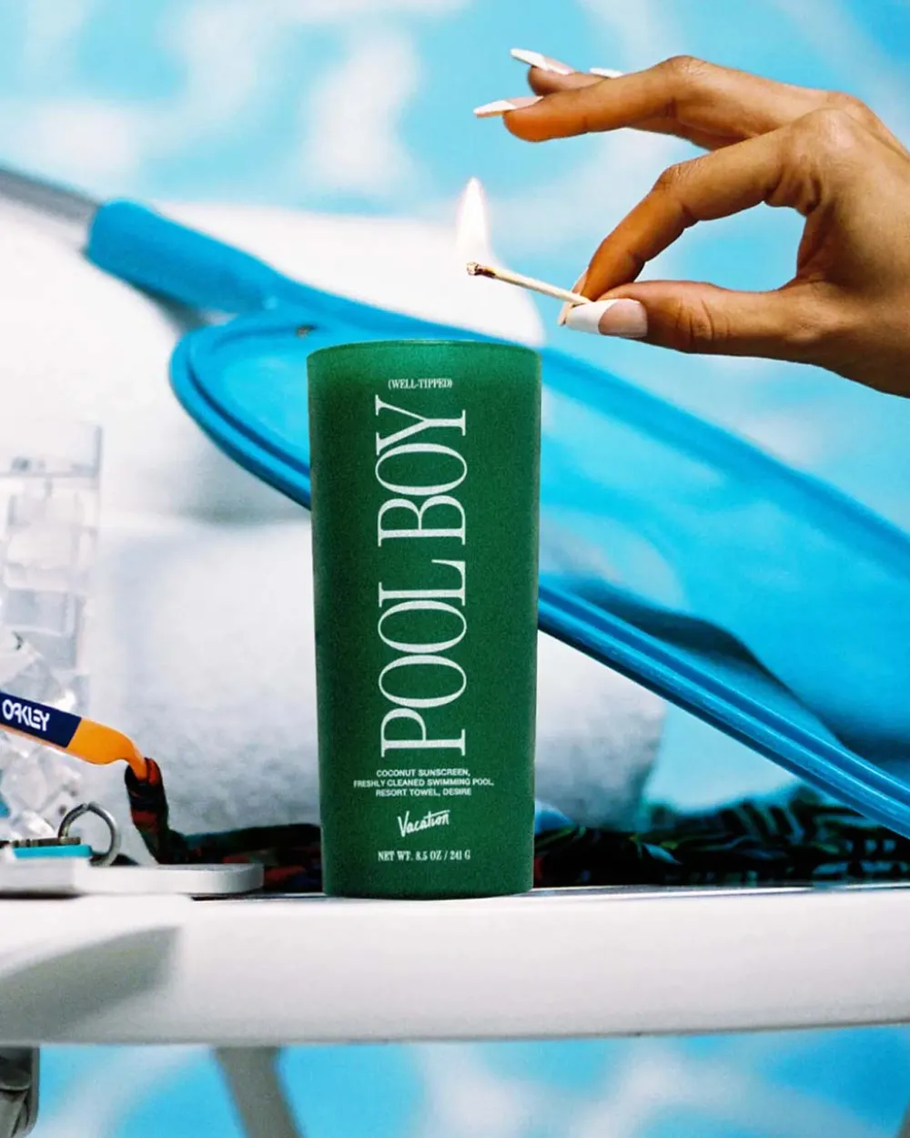 Vacation Sunscreen Well-Tipped Pool Boy Candle^ Candles + Home Fragrance