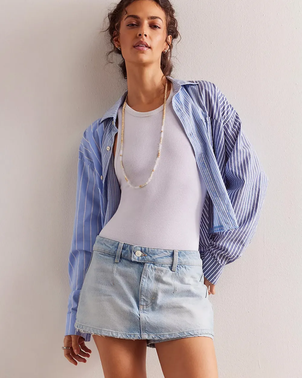 Free People We The Free Gallivanting Peekaboo Skort - Aegean^ Bottoms