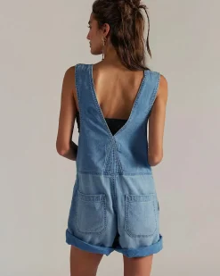 Free People We The Free Jude Shortalls - Light Indigo^ Dresses + Jumpsuits