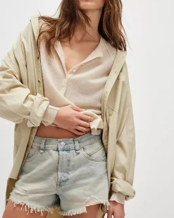 Free People We The Free Now Or Never Denim Shorts - Well Worn^ Bottoms