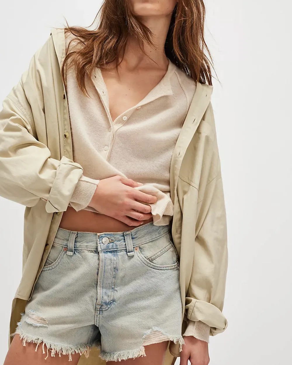 Free People We The Free Now Or Never Denim Shorts - Well Worn^ Bottoms