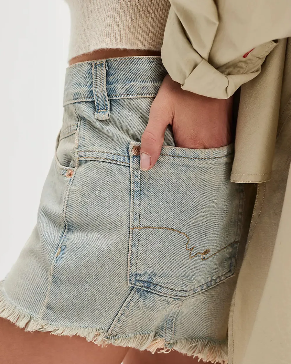 Free People We The Free Now Or Never Denim Shorts - Well Worn^ Bottoms
