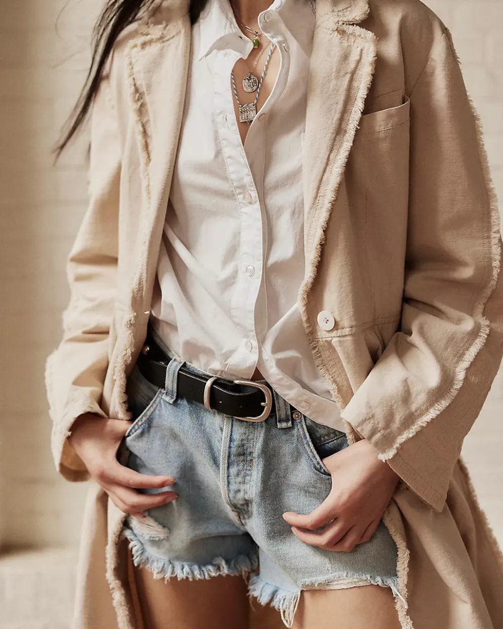Free People We The Free Now Or Never Denim Shorts - Well Worn^ Bottoms